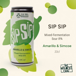 Sip Sip Amarillo & Simcoe – Wild Session IPA – Lattina 0,33 L – 4,5% Vol