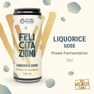 Felicitazioni Liquorice Gose – Mixed Ferm Botanic Sour – Lattina 0,33 L – 4,5% Vol