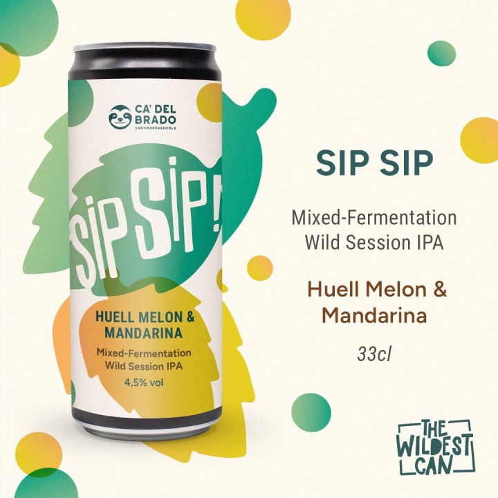Sip Sip Huell Melon & Mandarina – Wild Session IPA – Lattina 0,33 L – 4,5% Vol