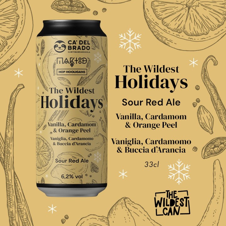 The Wildest Holidays Vaniglia, Cardamomo & Buccia d'Arancia - Sour Ale - Lattina 0,33 L – 6,2% Vol