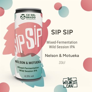 Sip Sip Nelson & Motueka – Wild Session IPA – Lattina 0,33 L – 4,5% Vol
