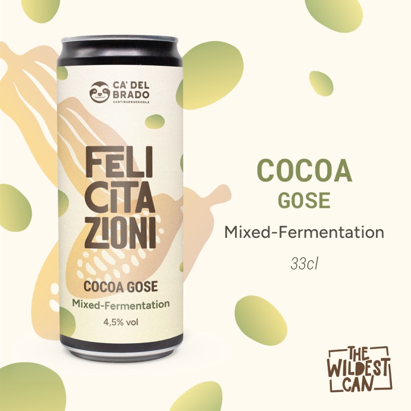 Felicitazioni Cocoa Gose – Mixed Ferm Botanic Sour – Lattina 0,33 L – 4,5% Vol